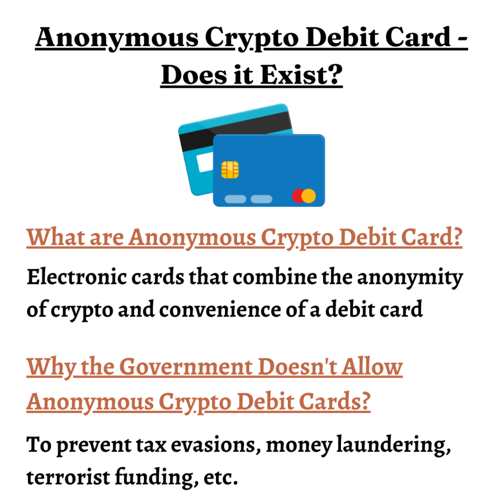 crypto debit card anonymous