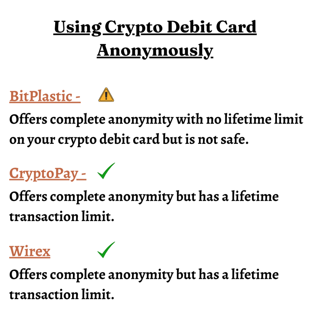 anonymous debit card crypto