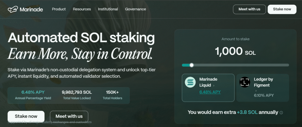 Marinade Finance is one of the best Solana dApps of 2025