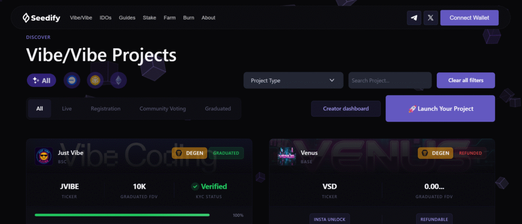 Seedify homepage