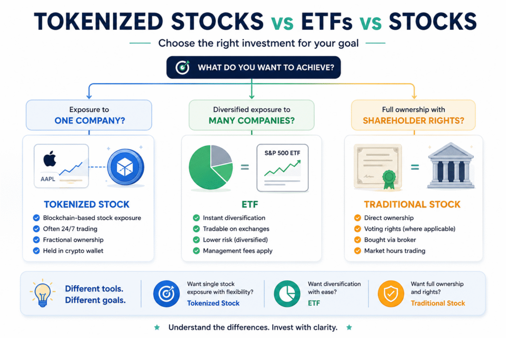 Tokenized Stocks vs ETFs vs Direct Stock Ownership